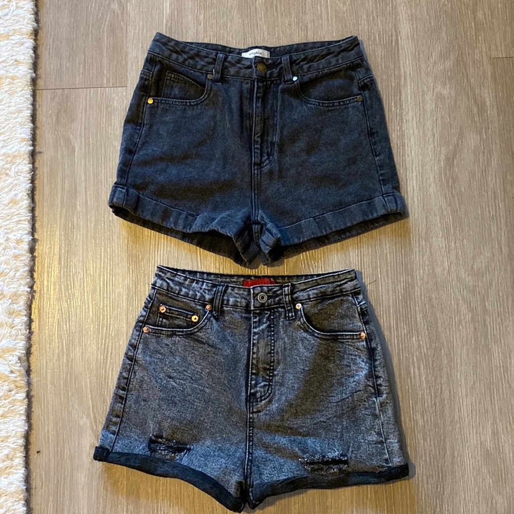 Black high waisted shorts size medium bundle